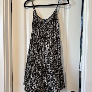 Old Navy Black and White Spotted Sundress Top